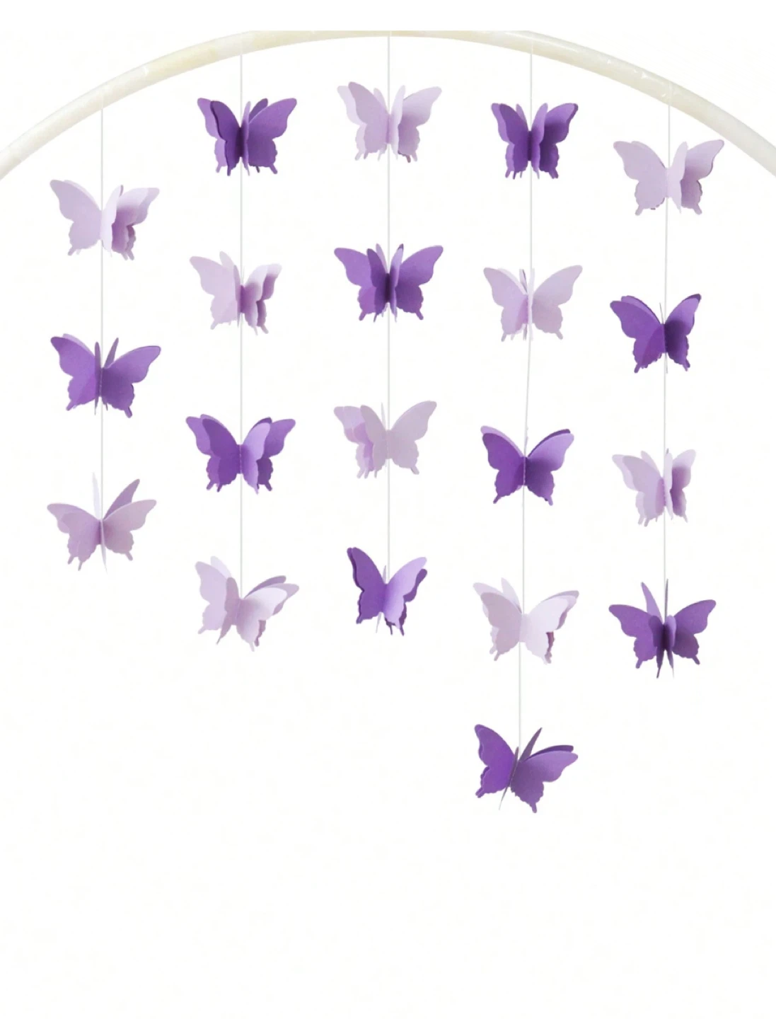 Set or 3 Dual-Toned Purple Butterfly Garland Decorations - photo 5