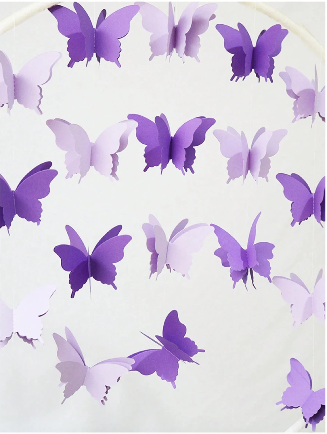 Set or 3 Dual-Toned Purple Butterfly Garland Decorations - photo 4