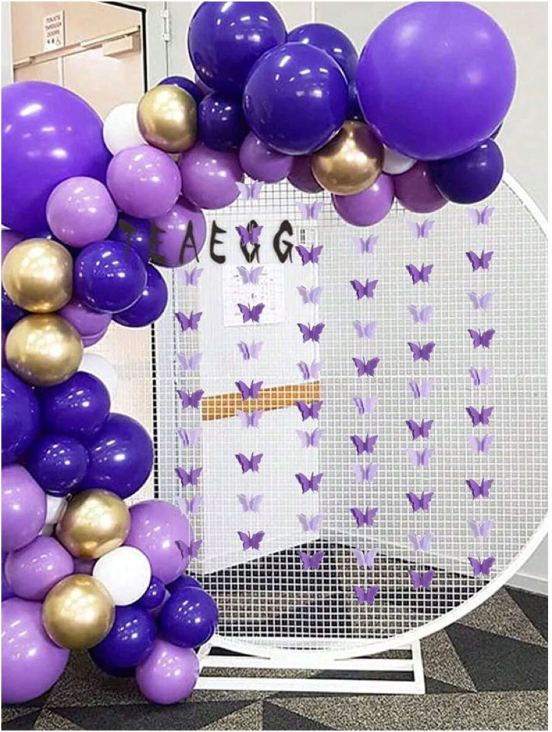 Set or 3 Dual-Toned Purple Butterfly Garland Decorations - photo 3