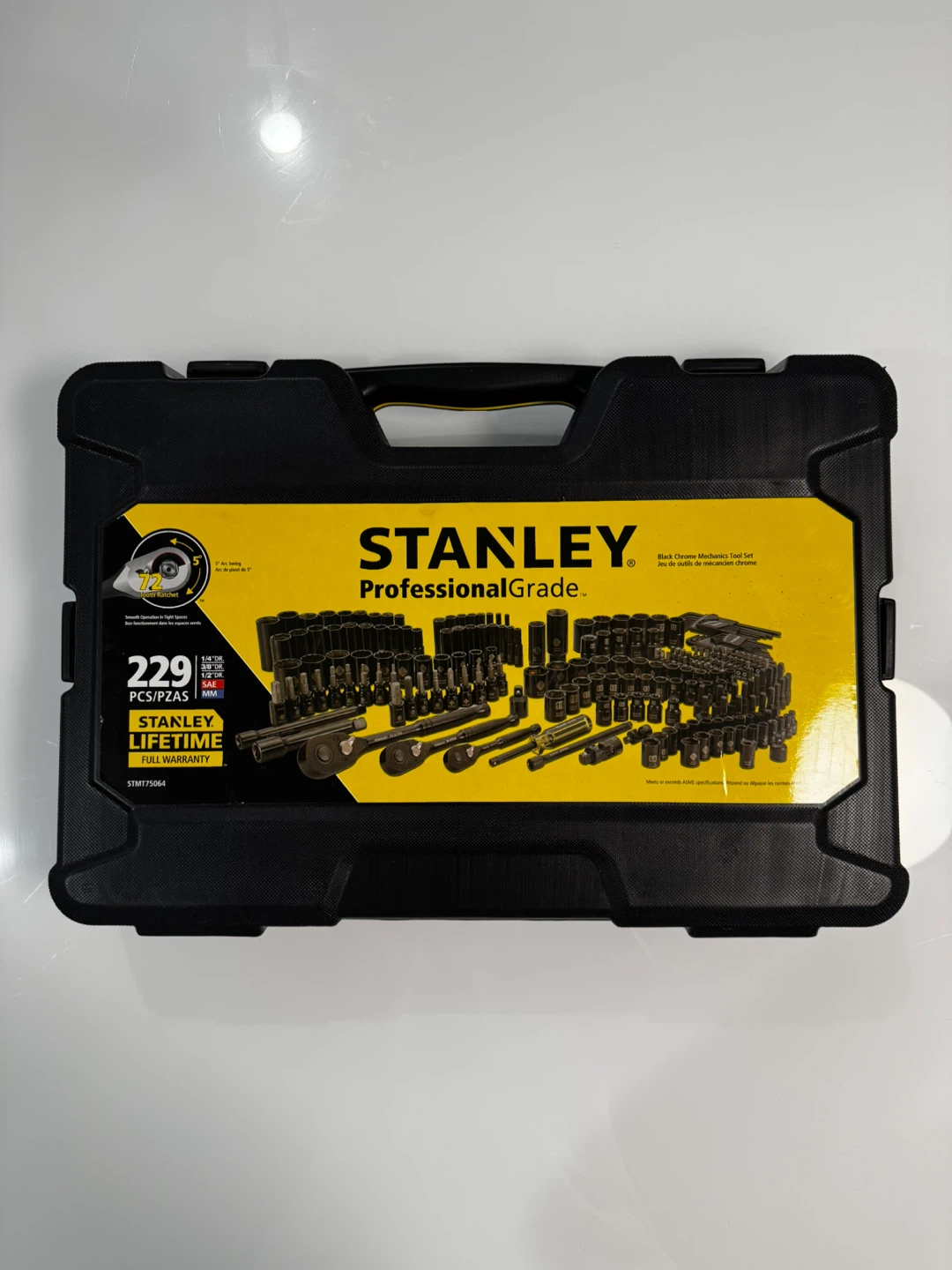 Stanley Professional Grade 229 Piece Black Chrome Socket Set