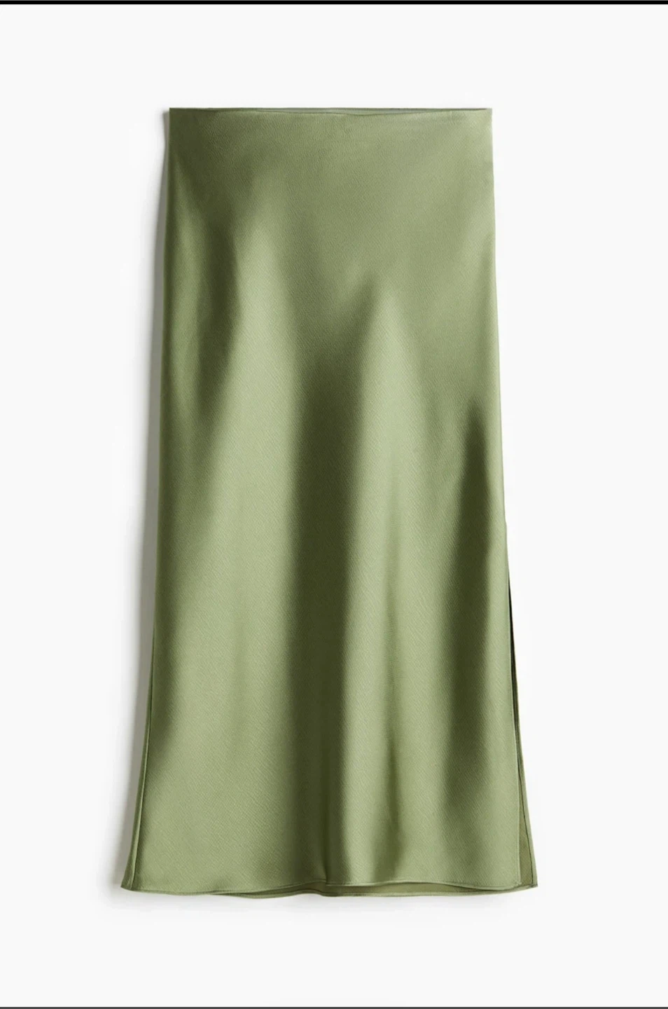 H&M Crêpe Satin Skirt - Light Khaki Green - photo 2