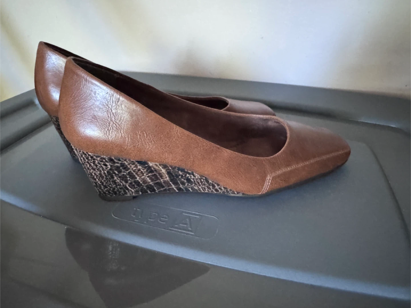 A2 by Aerosoles Brown Wedge Heels