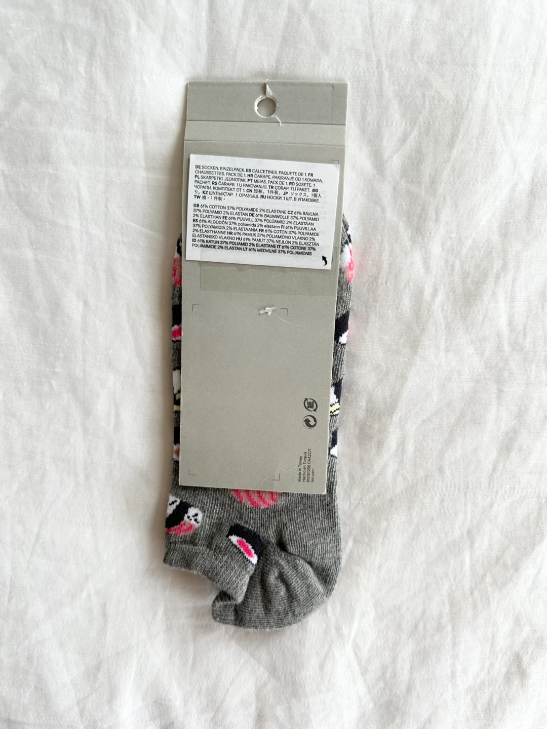 New H&M Sushi Print Socks Size 8-9.5 - photo 4