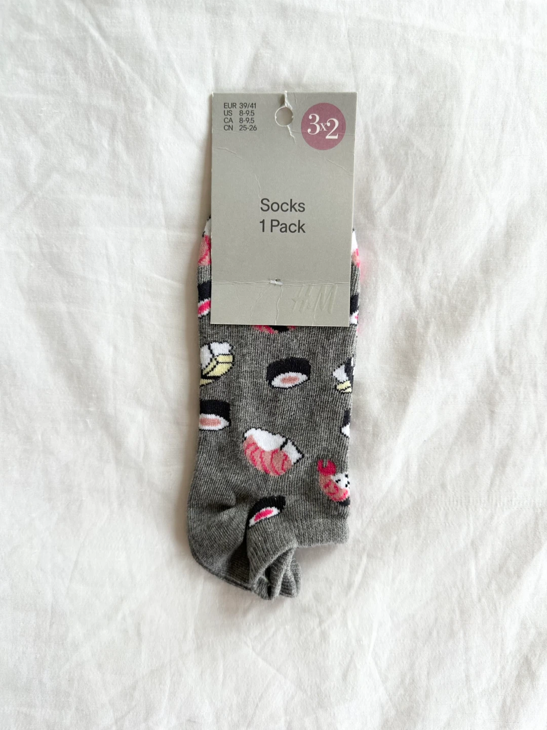 New H&M Sushi Print Socks Size 8-9.5 - photo 2