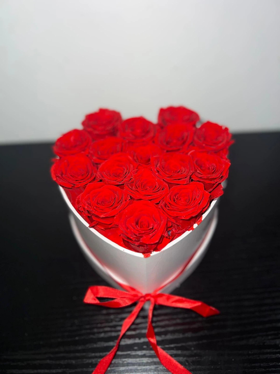 Heart-shaped Box of Red Roses