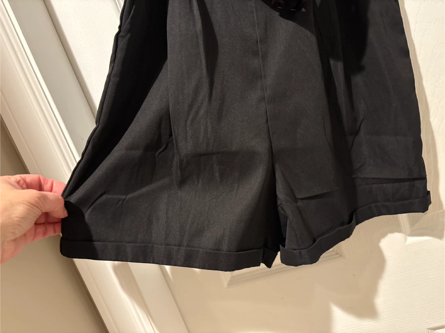 Black Sleeveless Romper with Collar - photo 2