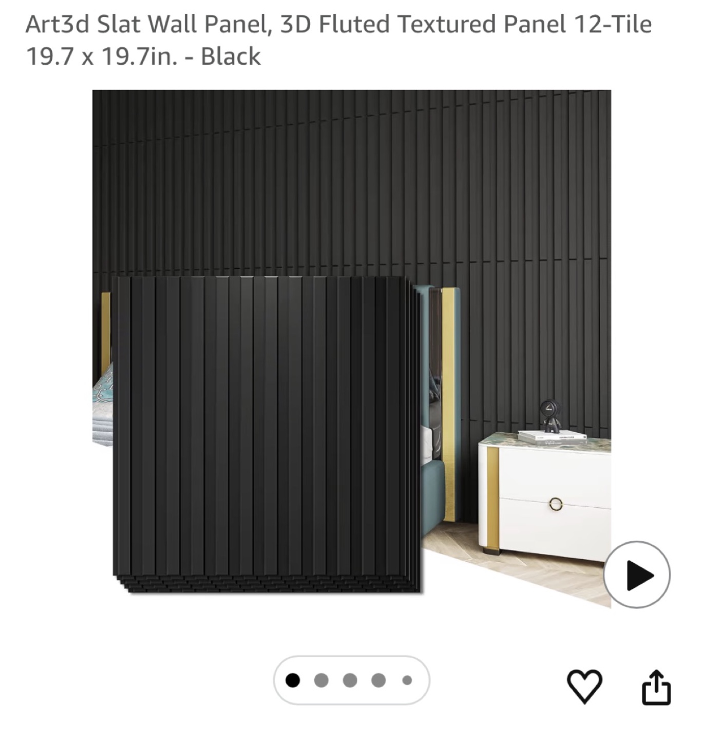 Art3d Slat Wall Panel - Black