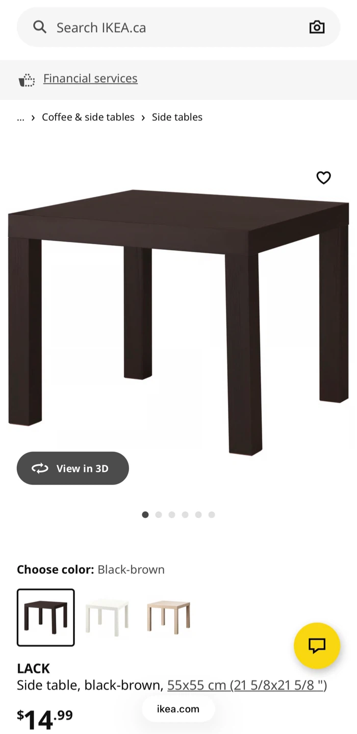 IKEA LACK Coffee Table, Black-Brown - photo 2
