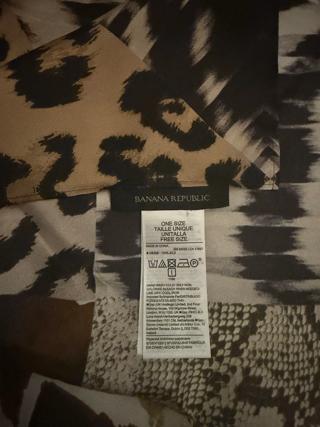 Banana Republic 100% Silk Animal Print Scarf - photo 3