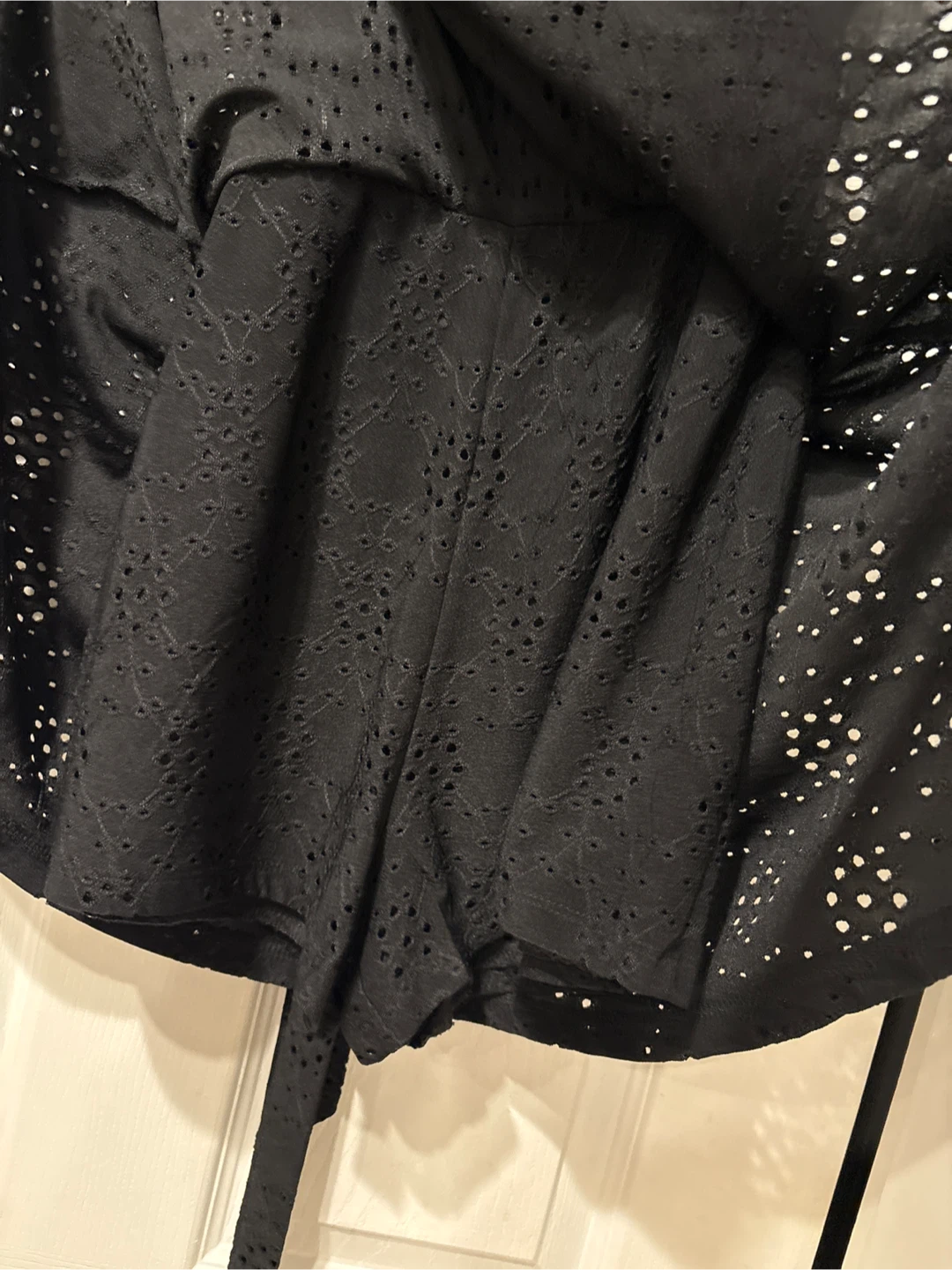 Black Eyelet Sundress with Tie Waist - photo 5