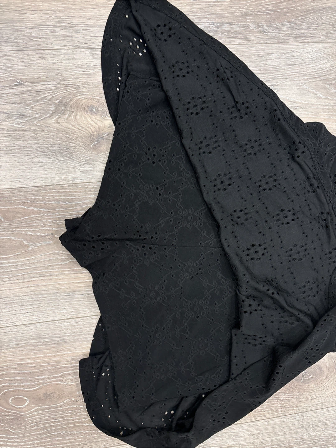 Black Eyelet Sundress with Tie Waist - photo 2