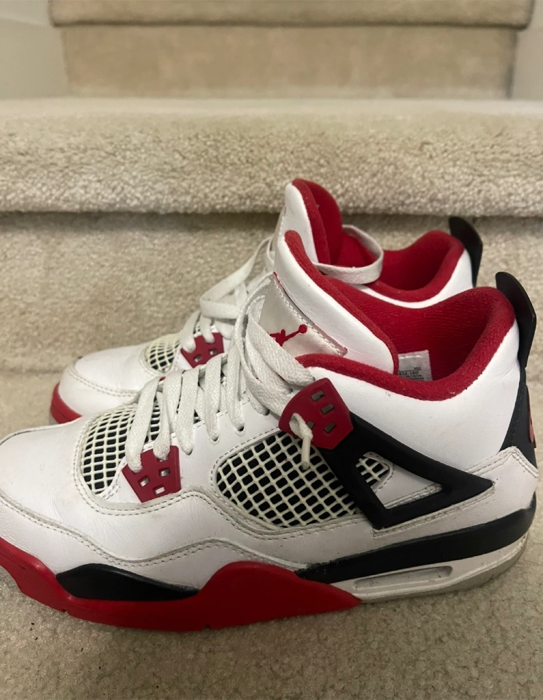 Air Jordan 4 Retro White Red Black