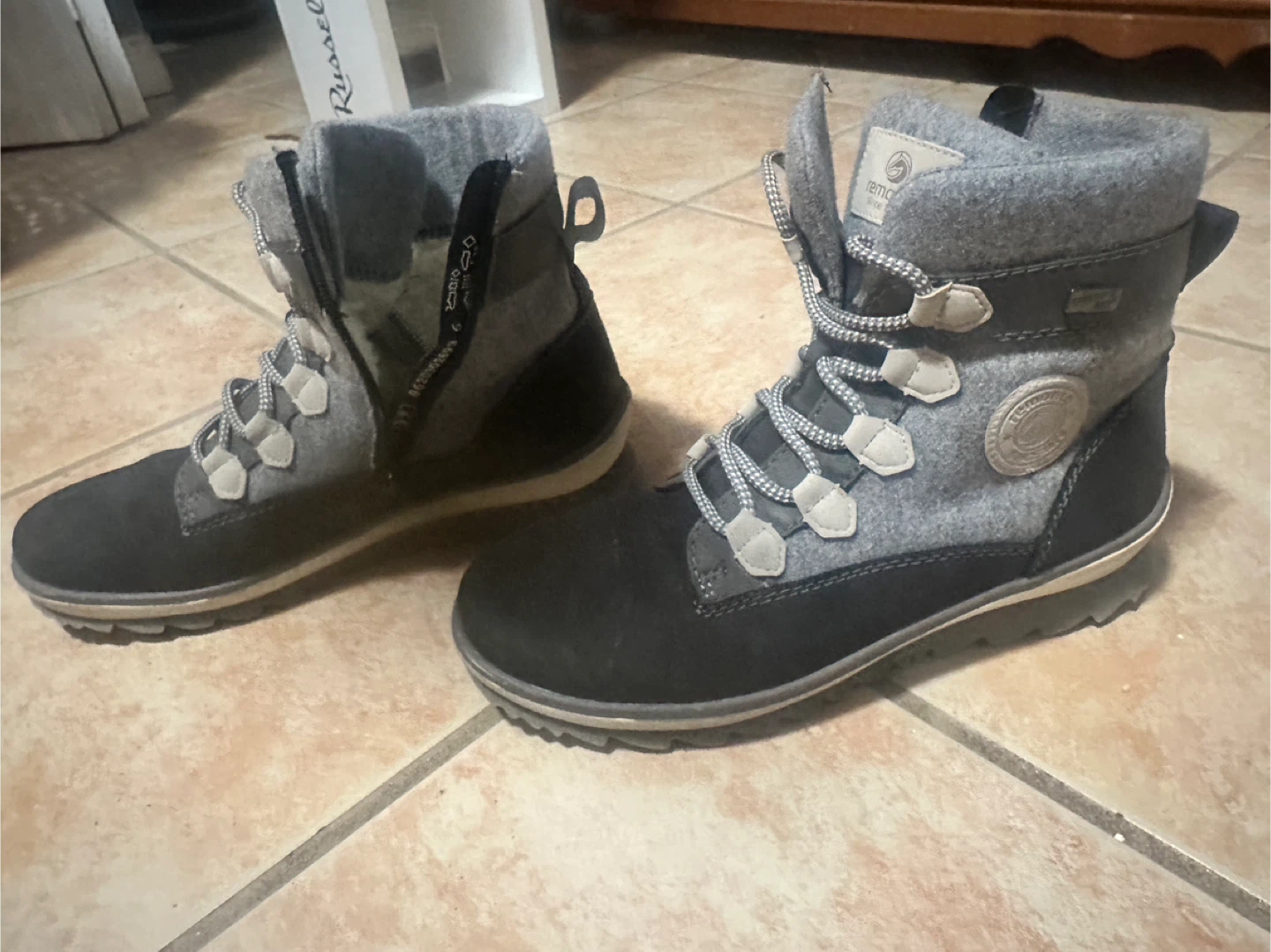 Remonte Women's Grey Lace-up Winter Boots Size 37 - photo 2