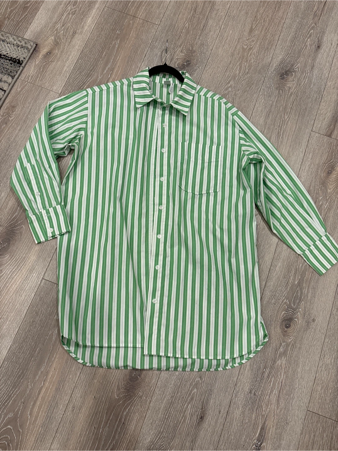 Twik par Simons Green & White Striped Button-Up Shirt - photo 4