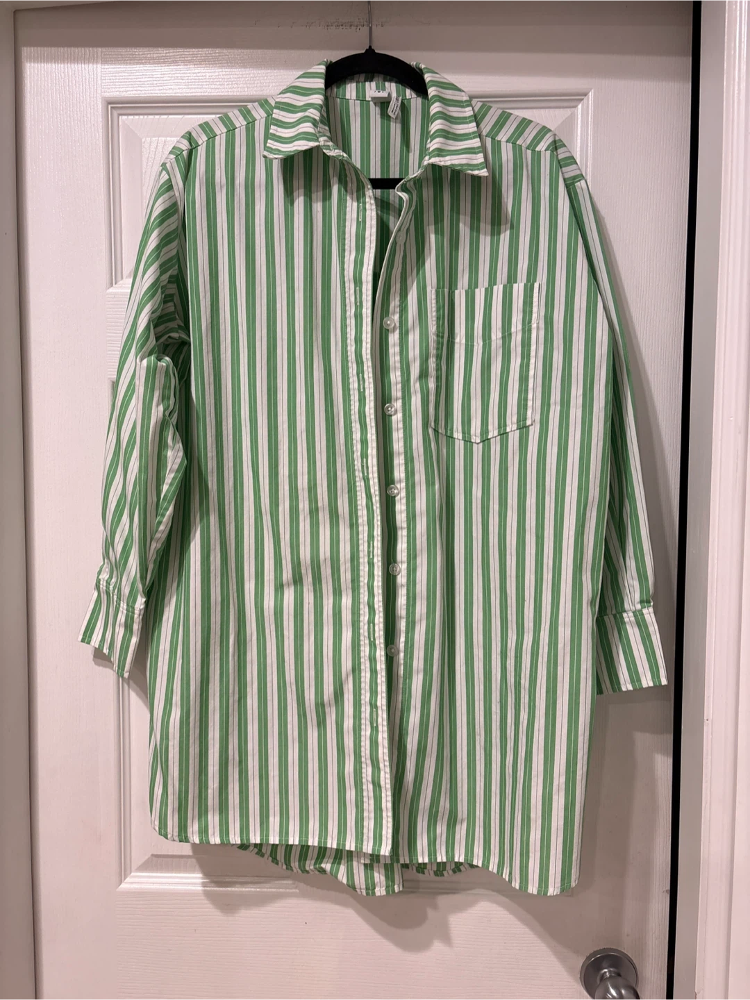 Twik par Simons Green & White Striped Button-Up Shirt