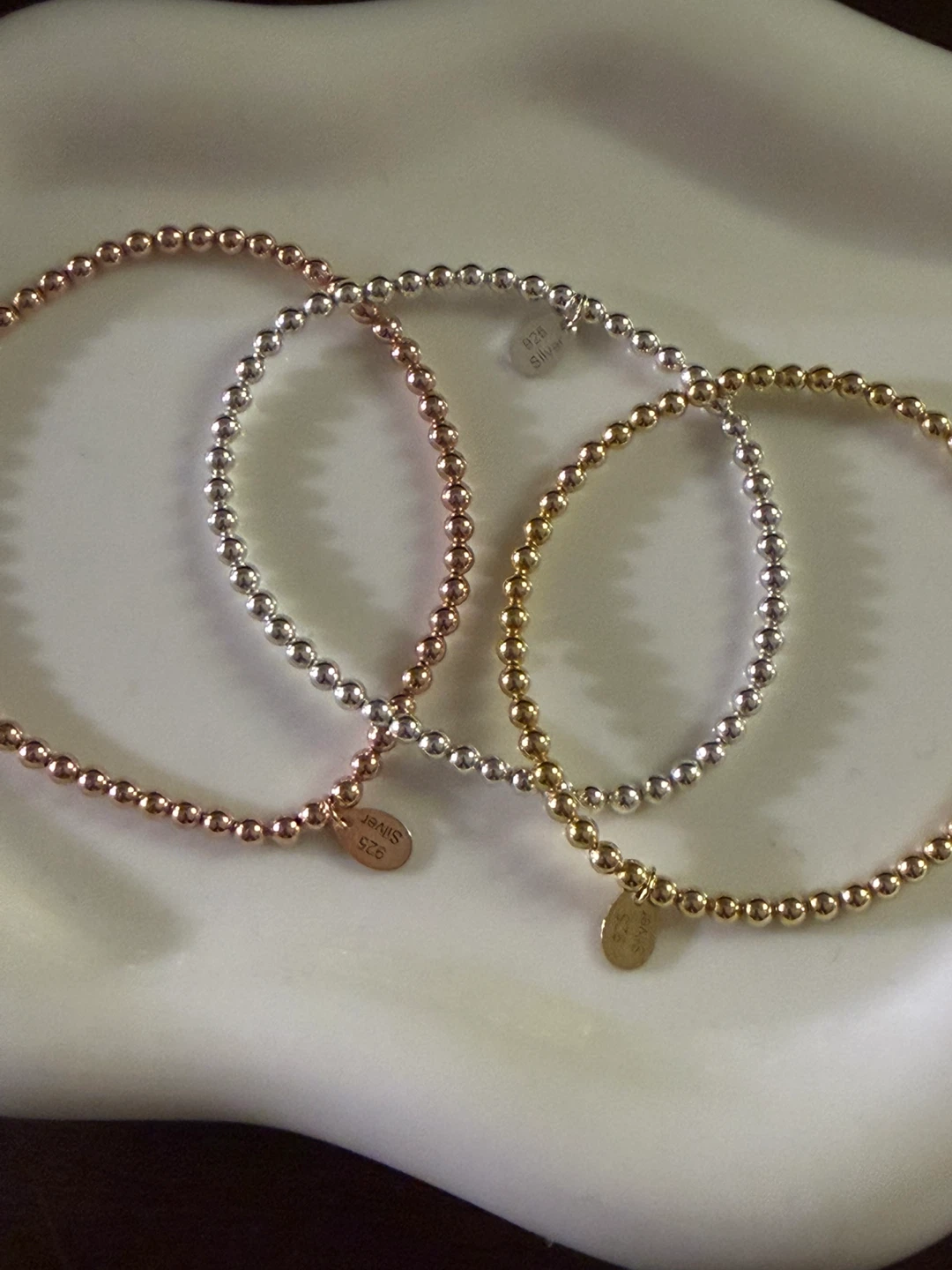 Sterling Silver Beaded Bracelets
