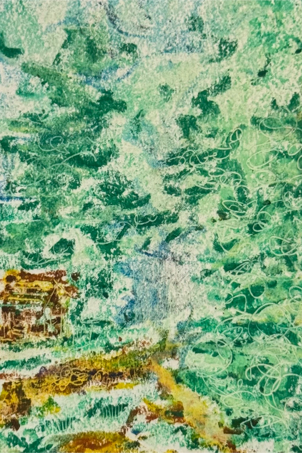 ACEO - Oil Pastel, Landscape, Original - photo 2