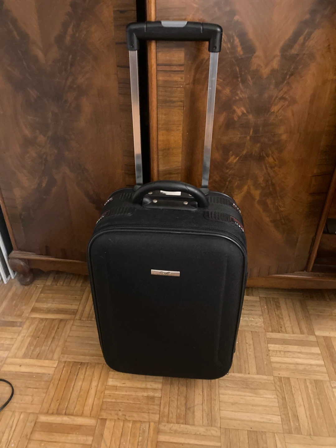 Black Carry-On Rolling Suitcase