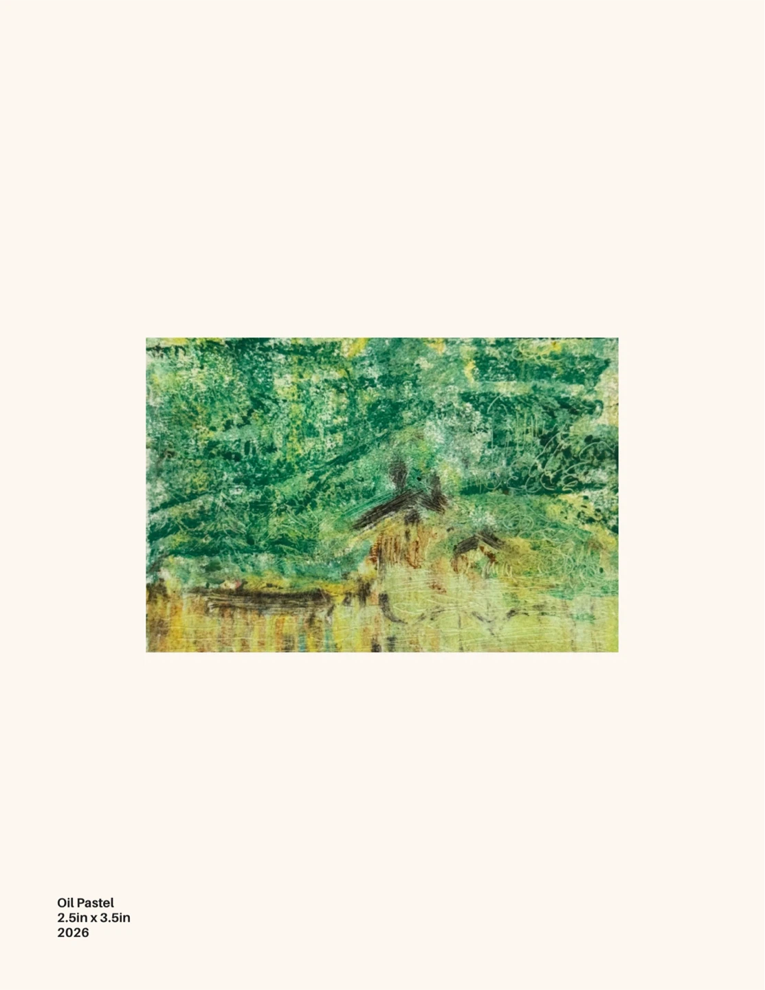 ACEO - Oil Pastel, Landscape, Original - photo 4