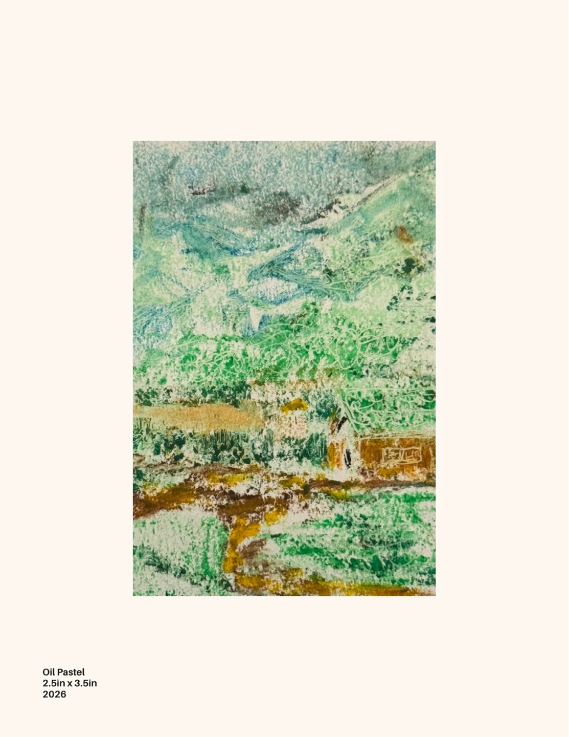 ACEO - Oil Pastel, Landscape, Original - photo 4
