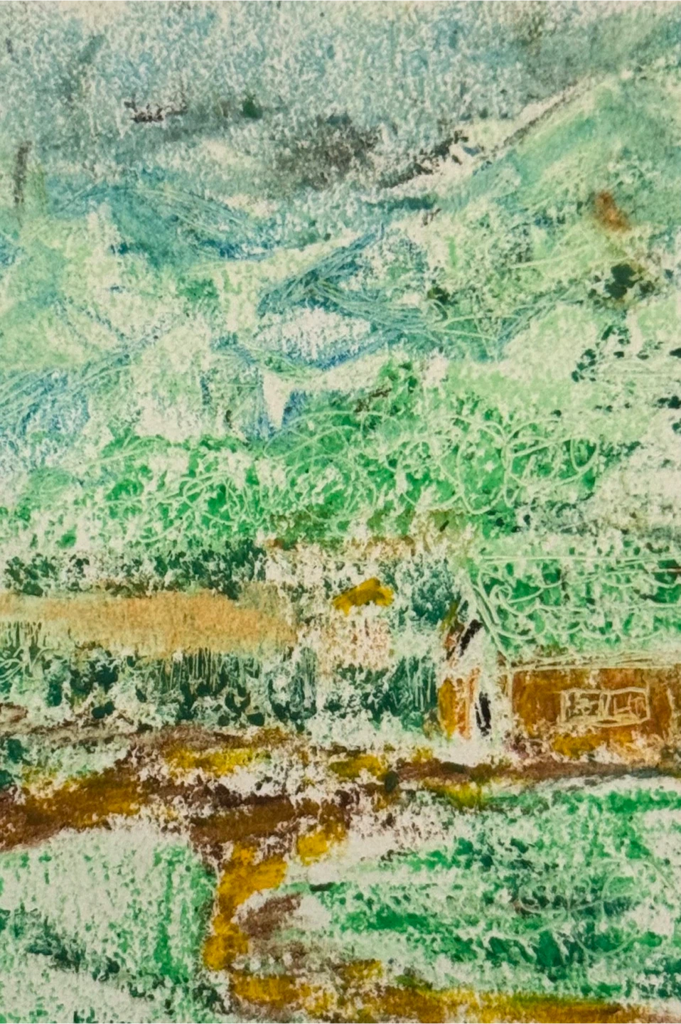 ACEO - Oil Pastel, Landscape, Original - photo 2