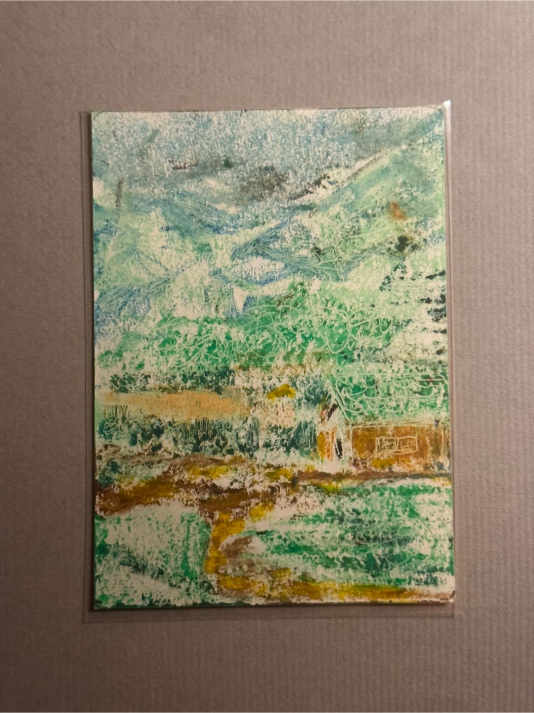 ACEO - Oil Pastel, Landscape, Original