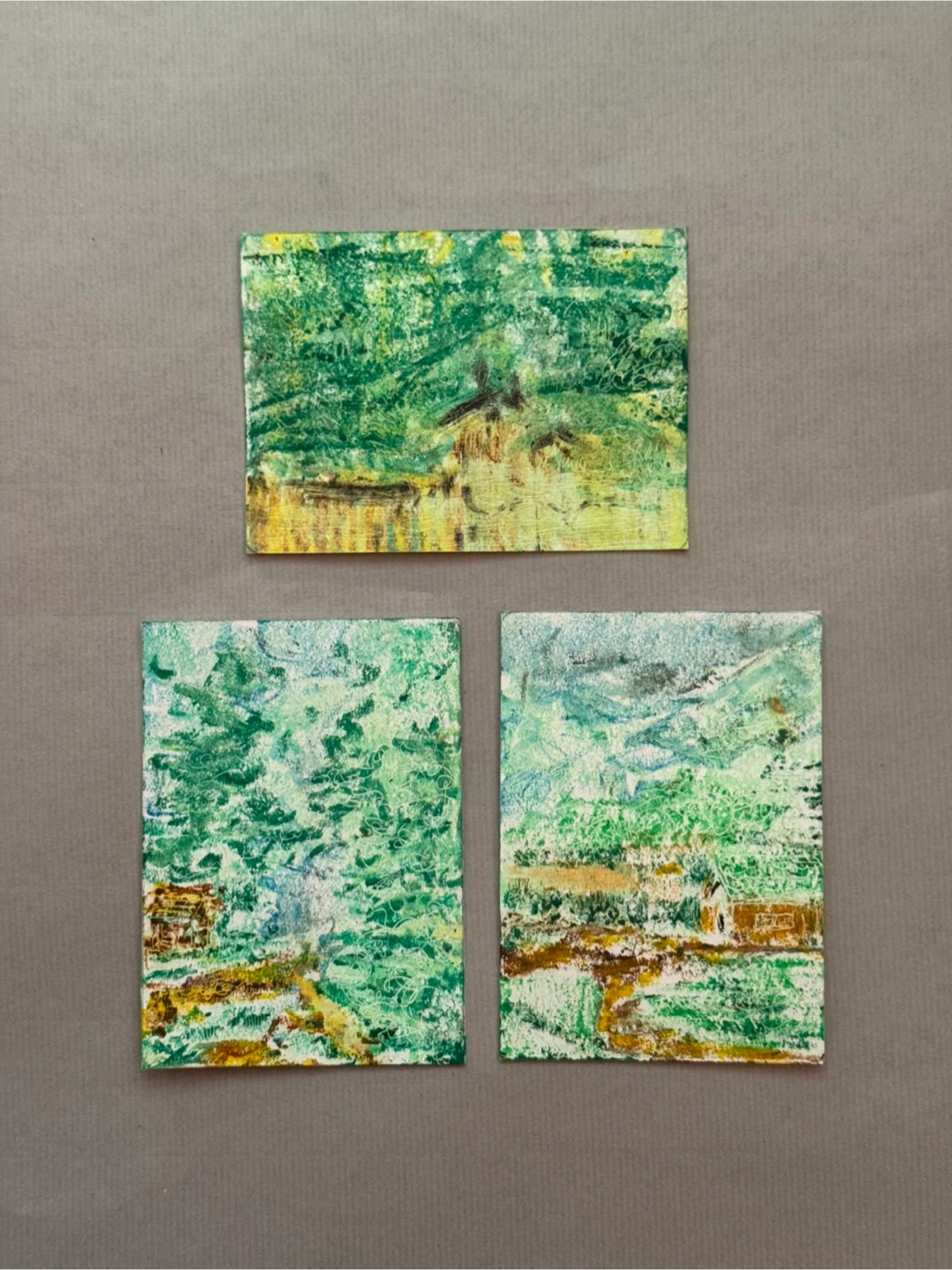 ACEO - Oil Pastel, Landscape, Original - photo 3
