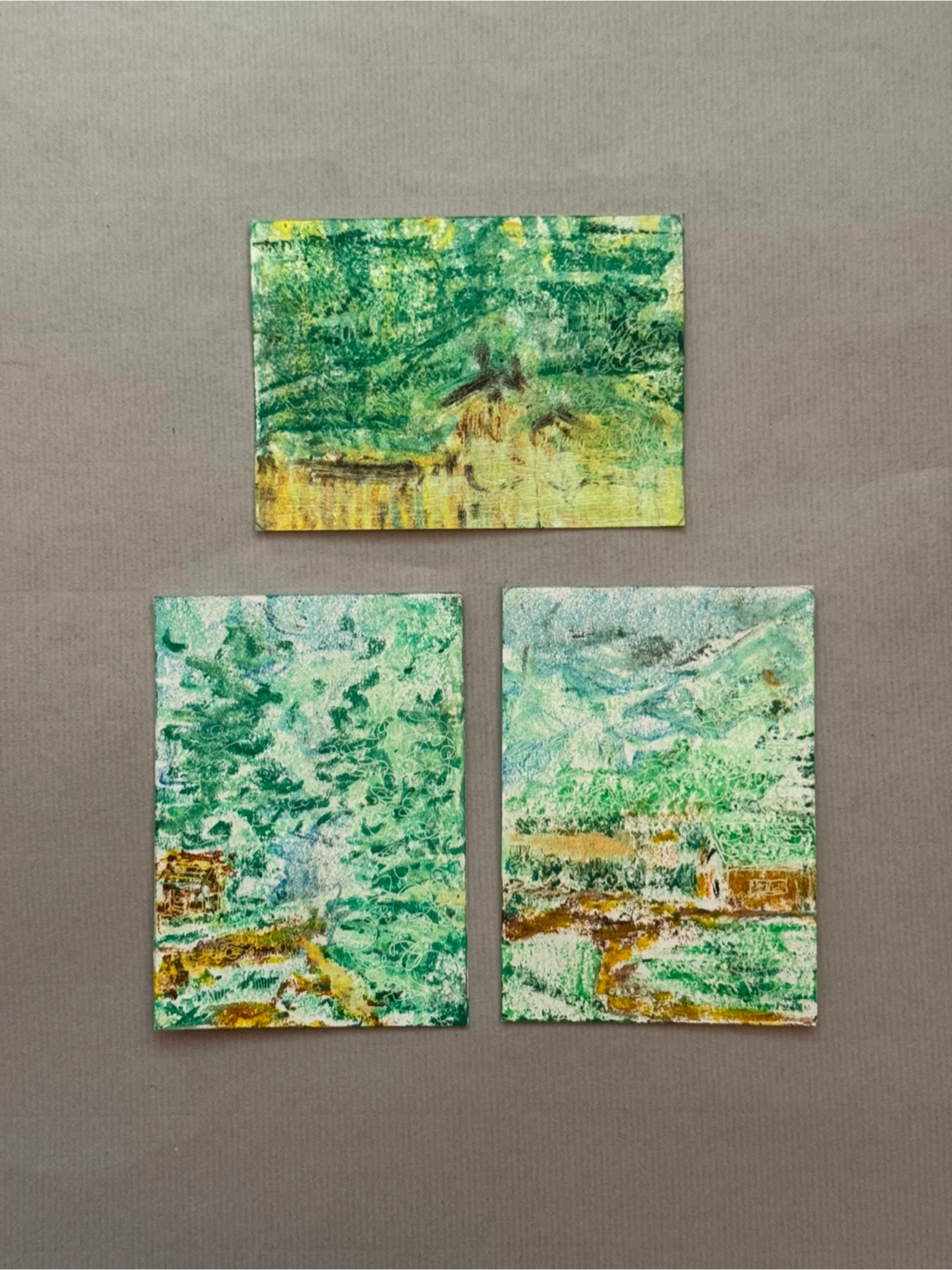 ACEO - Oil Pastel, Landscape, Original - photo 3