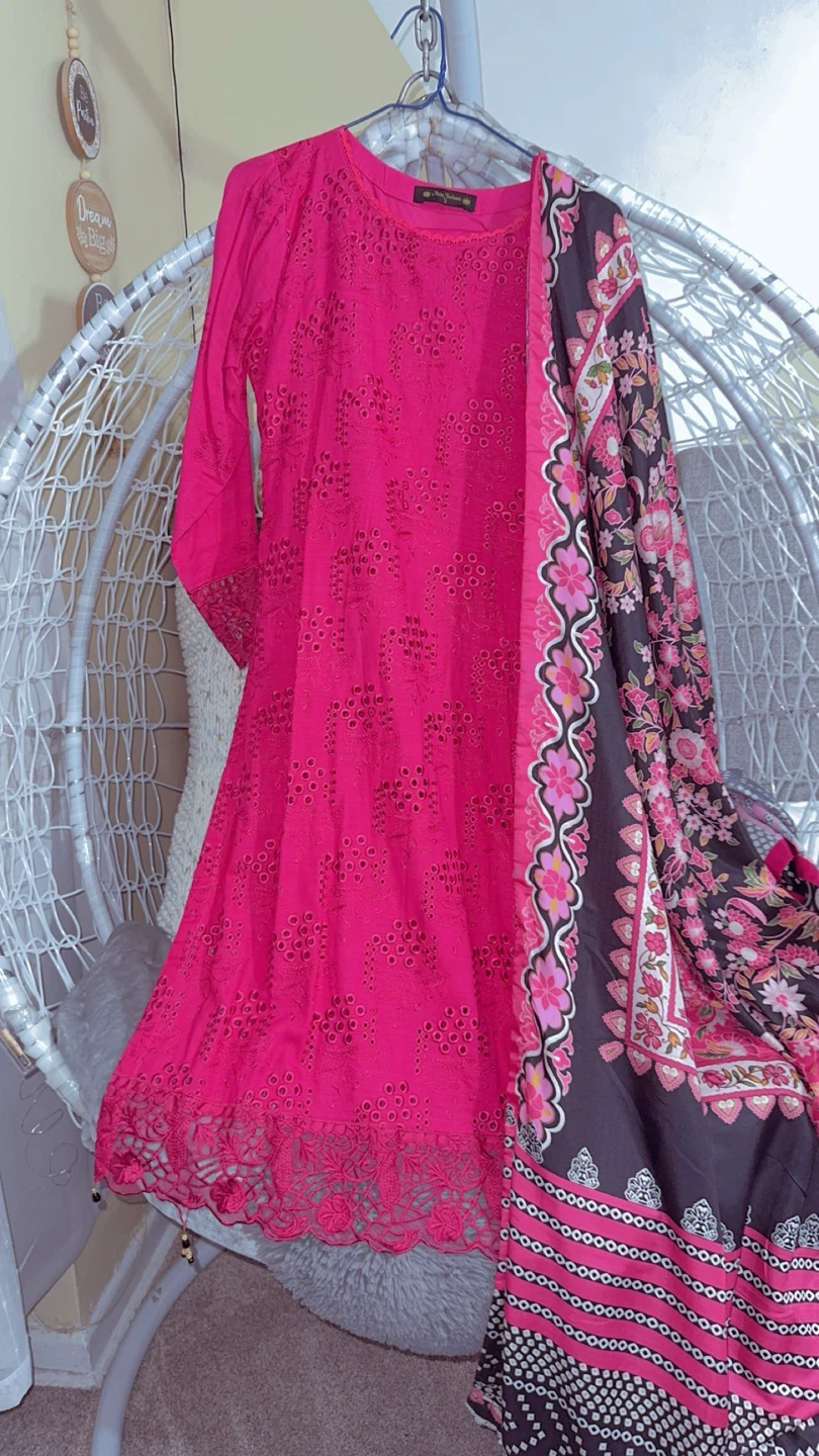 Hot Pink chicken kari suit - photo 2