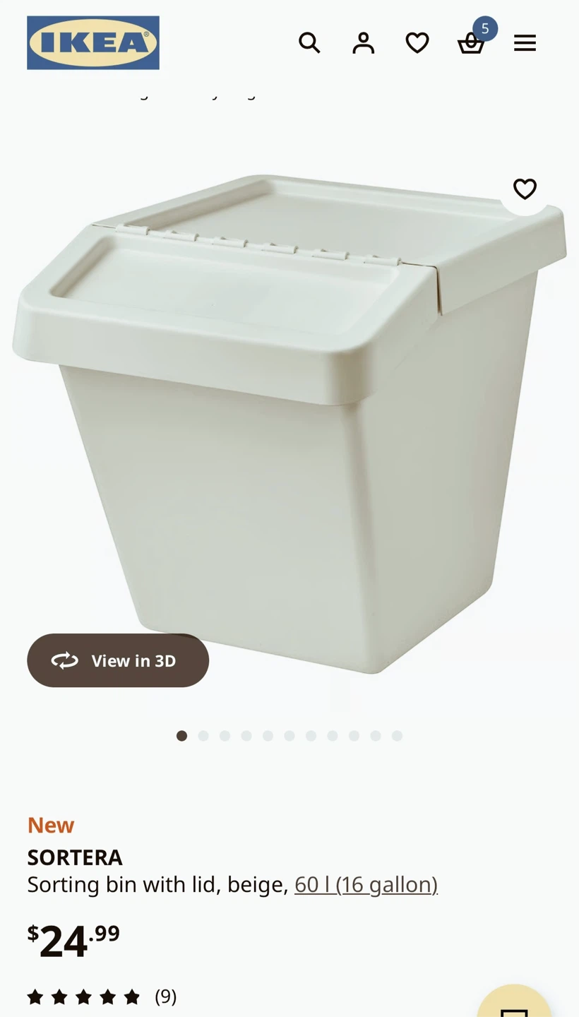 IKEA bin