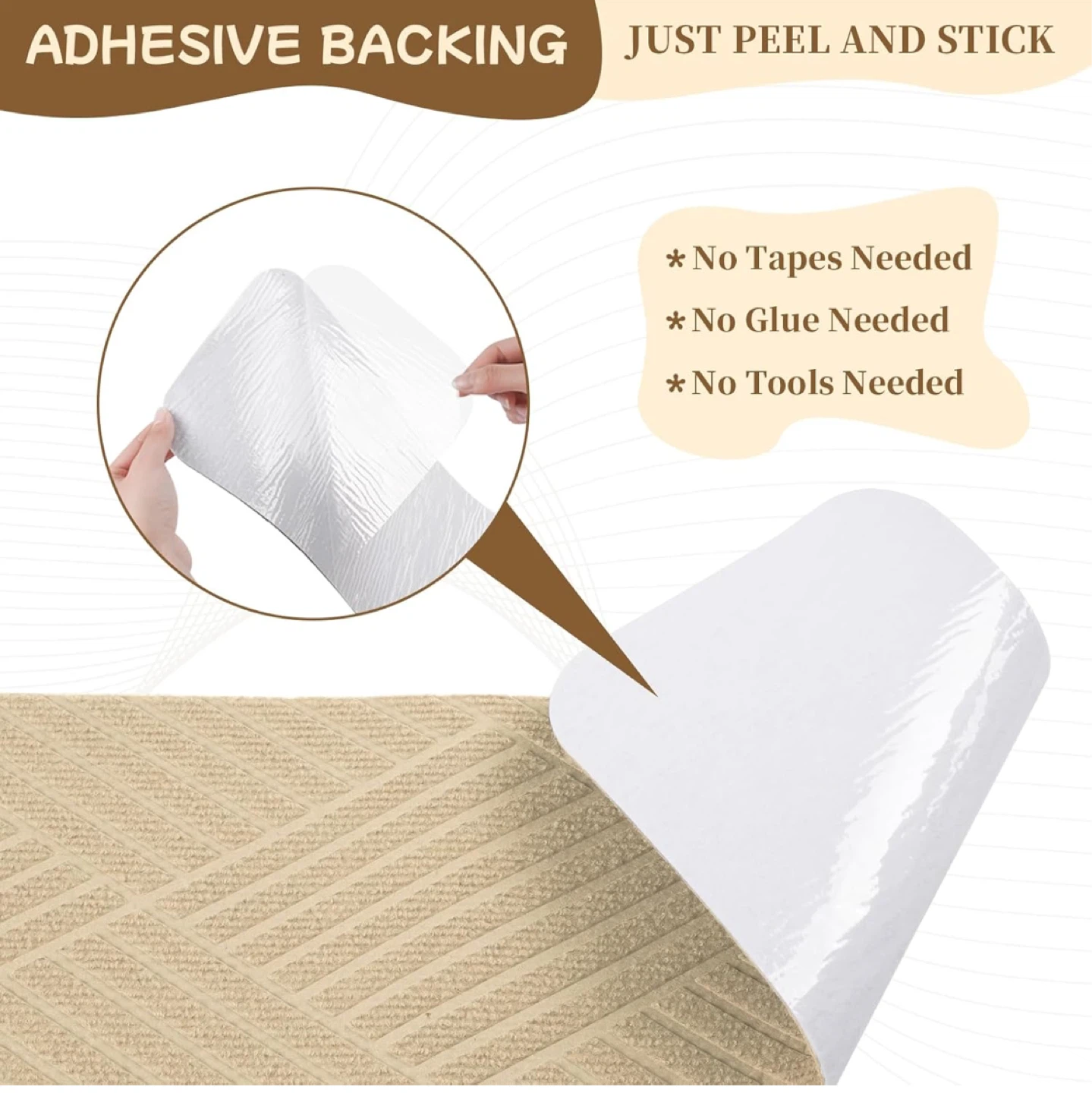 Beige Stair Treads Carpet Set - 15 Pack - photo 3