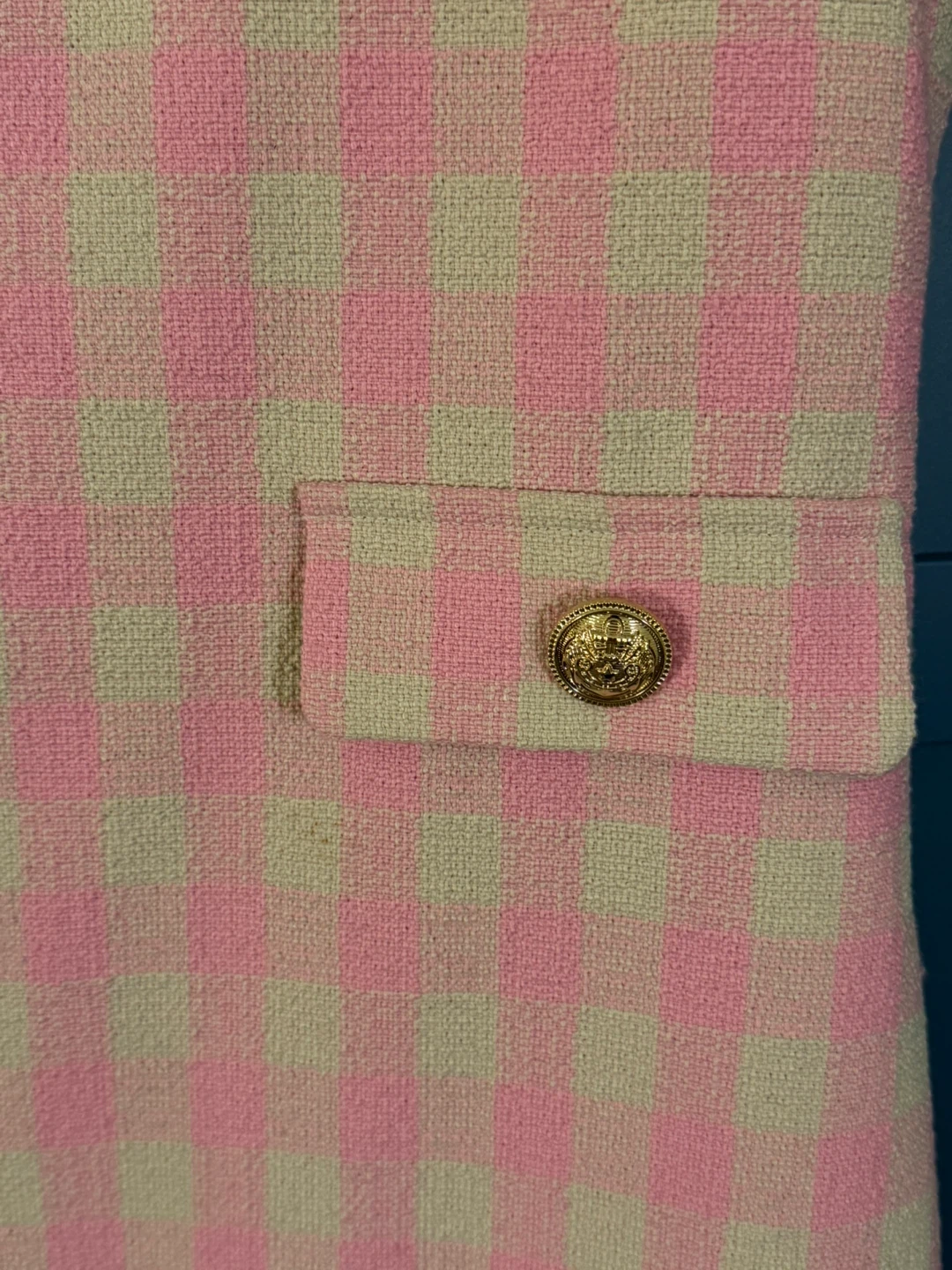 Vero Moda Pink and Cream Gingham Dress Size 6 - photo 3