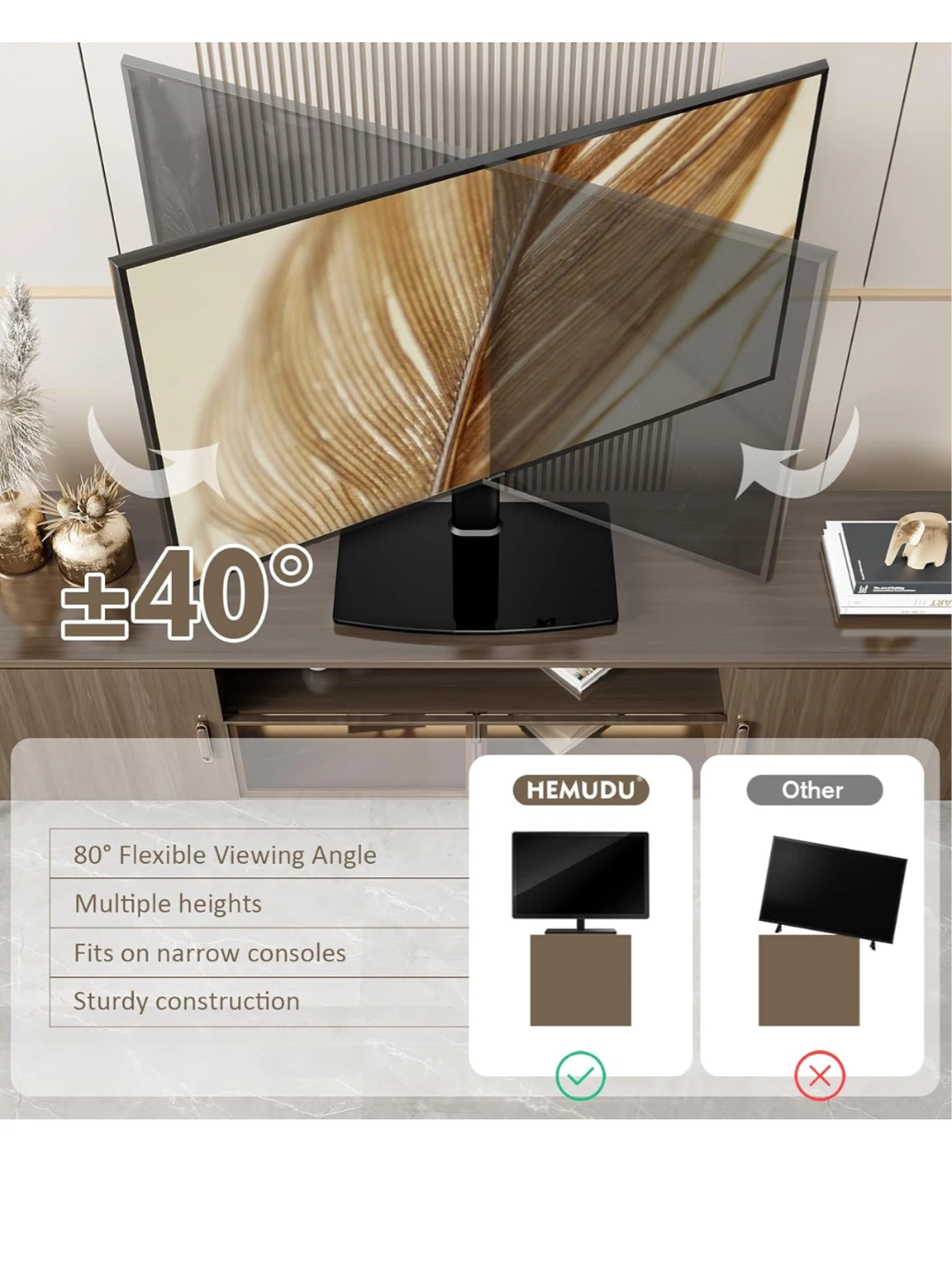 HEMUDU TV Stand for 27"-60" TVs - photo 3
