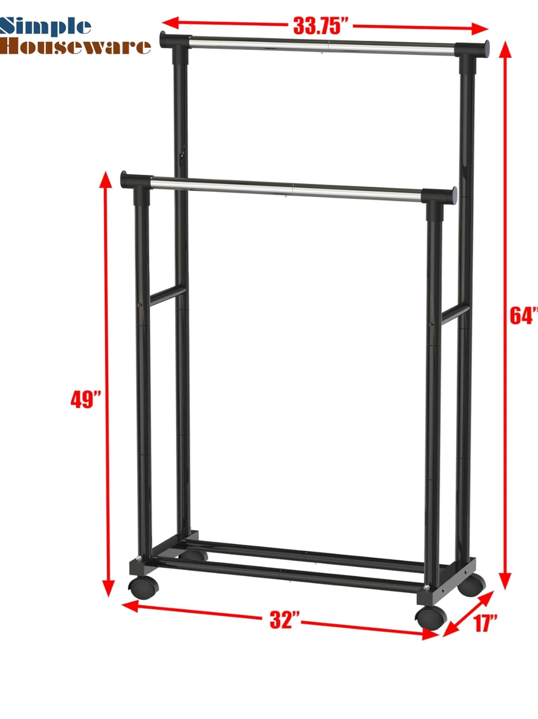 Simple Houseware Double Garment Rack - photo 3
