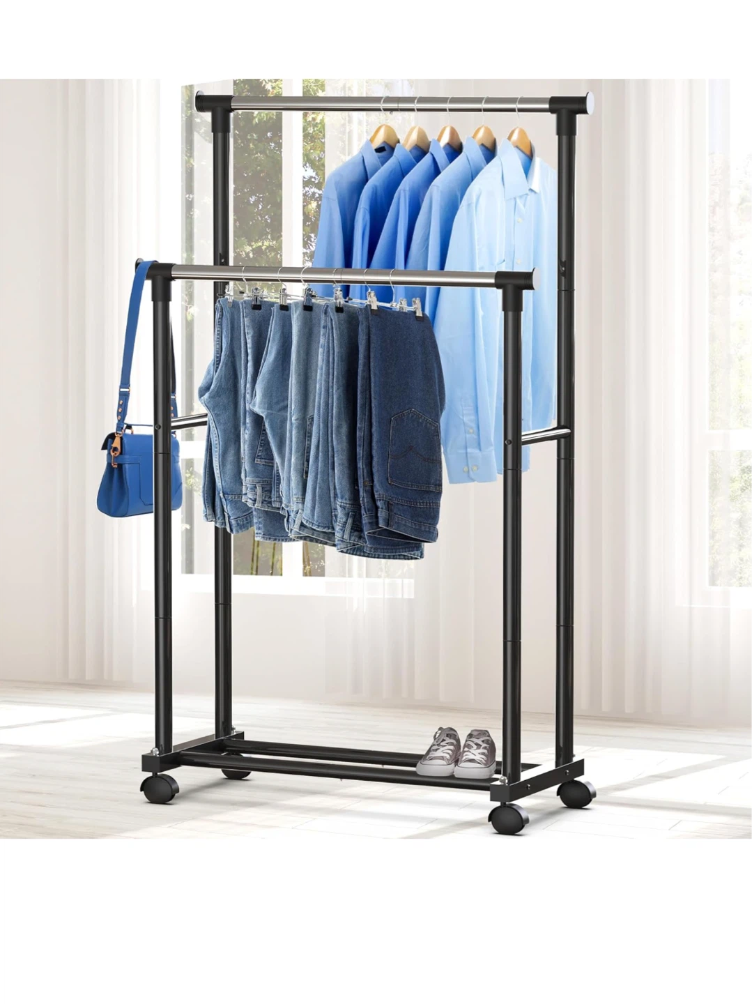 Simple Houseware Double Garment Rack - photo 4