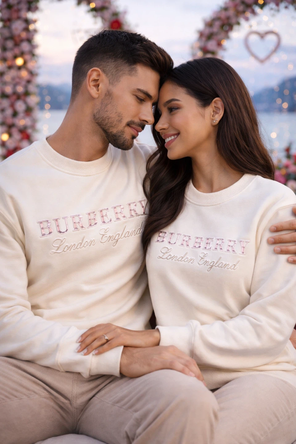 Burberry London England Cream Sweatshirt slim fit