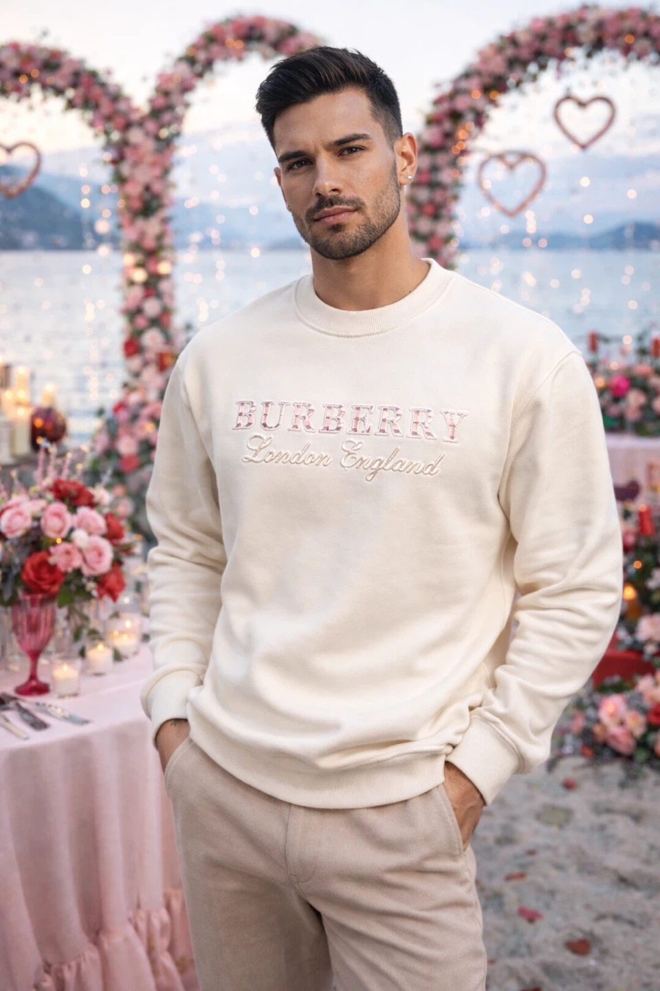 Burberry London England Cream Sweatshirt slim fit - photo 2