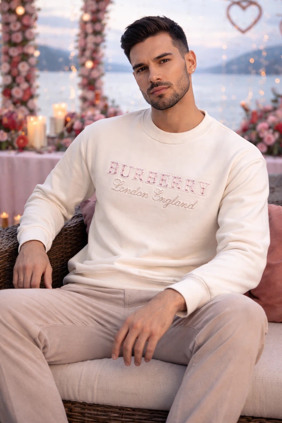 Burberry London England Cream Sweatshirt slim fit - photo 3