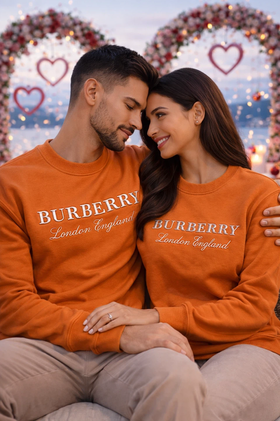 Burberry London England Sweatshirt - Orange