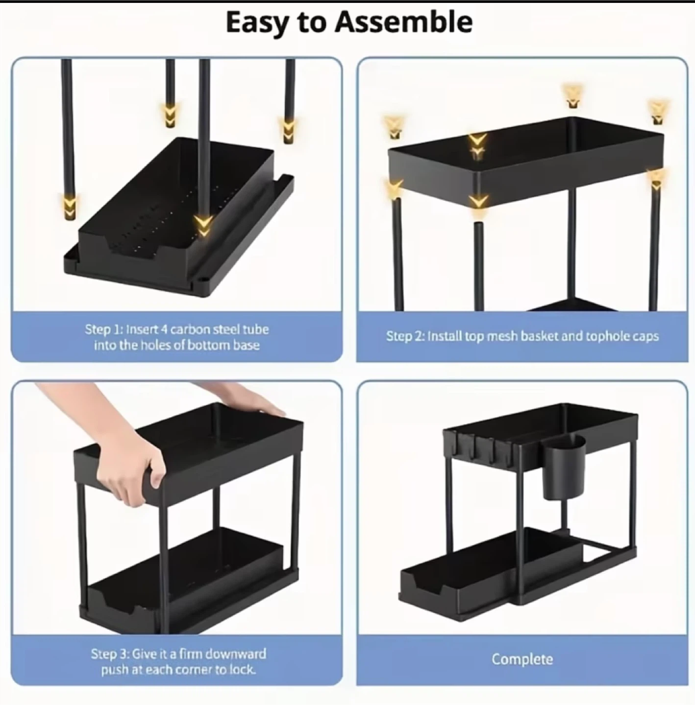 Black 2-Tier Organizer Shelf - photo 4