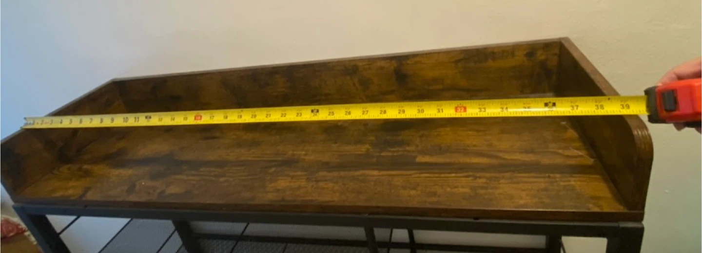 Industrial Style 5-Tier Shelf Unit with Wooden Top - photo 3