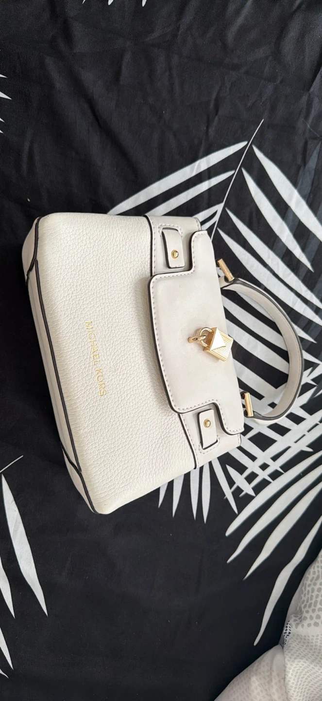 Michael Kors White Leather Satchel Bag