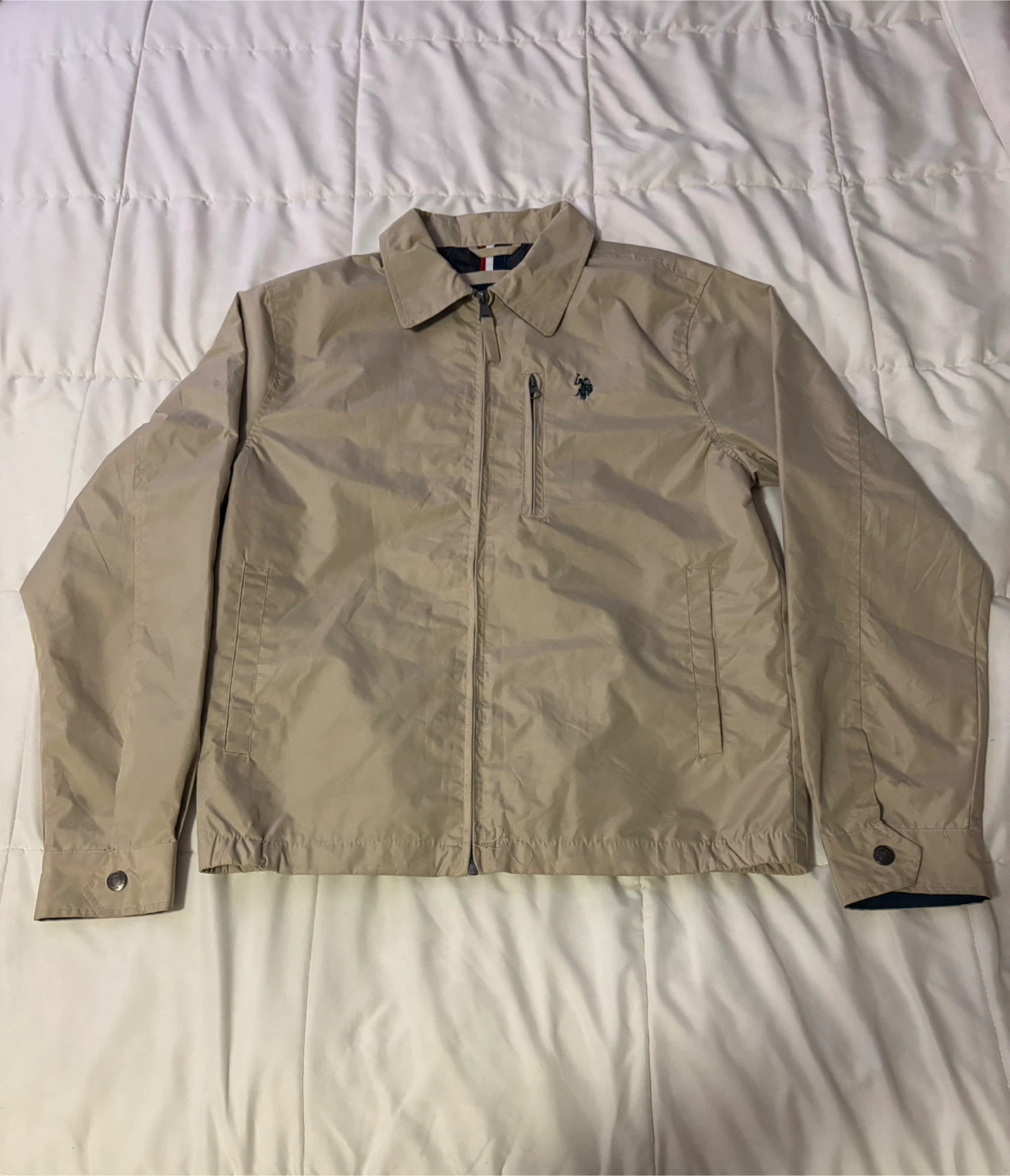 U.S. Polo Assn. Men's Lightweight Jacket - Tan, Size S