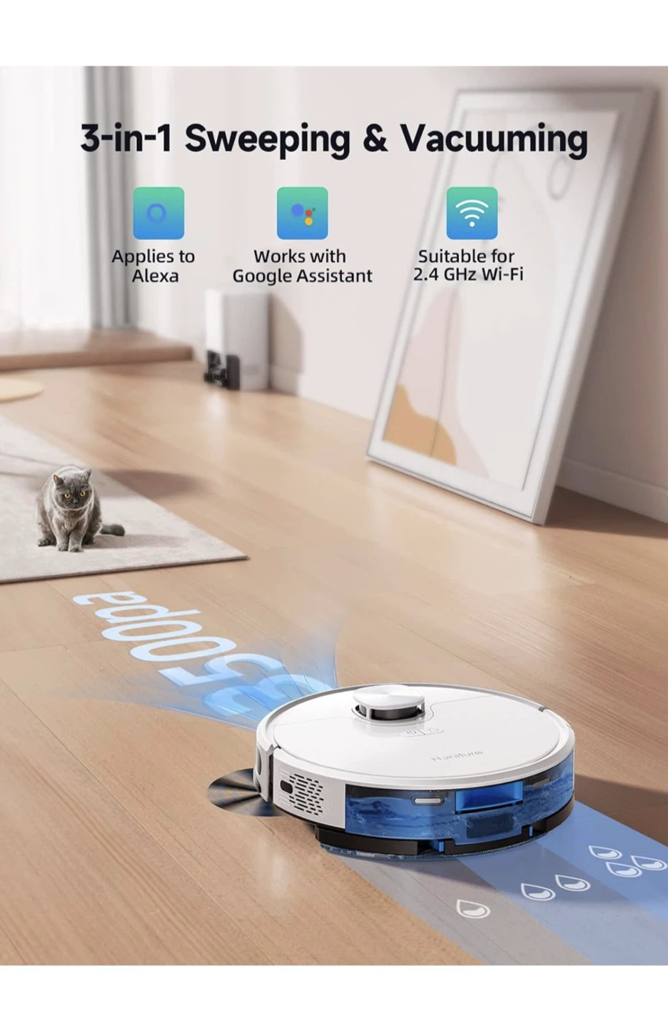 H.koenig 3-in-1 Sweeping & Vacuuming Robot - photo 4