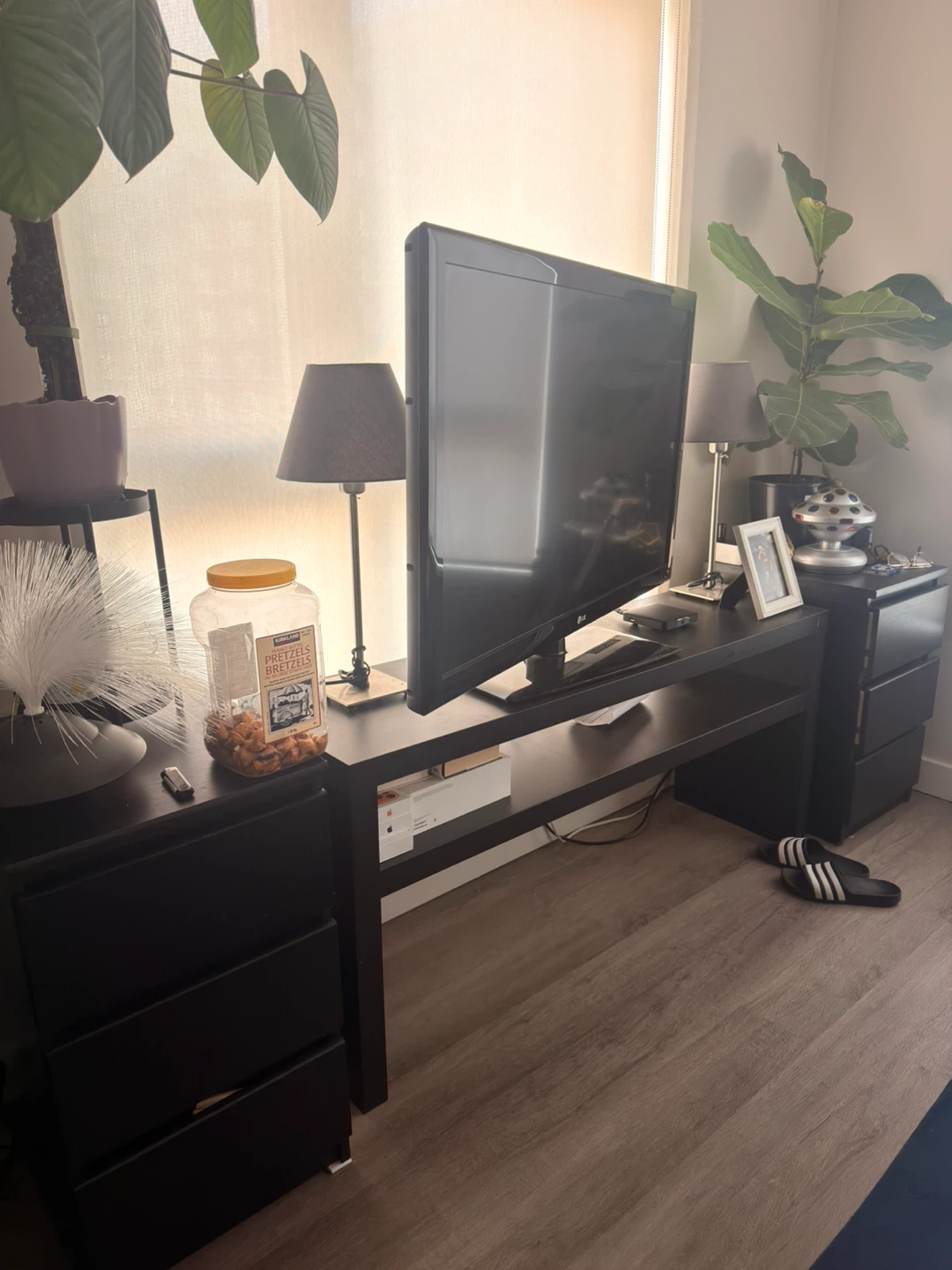 IKEA Tv Stand and side tables and tv