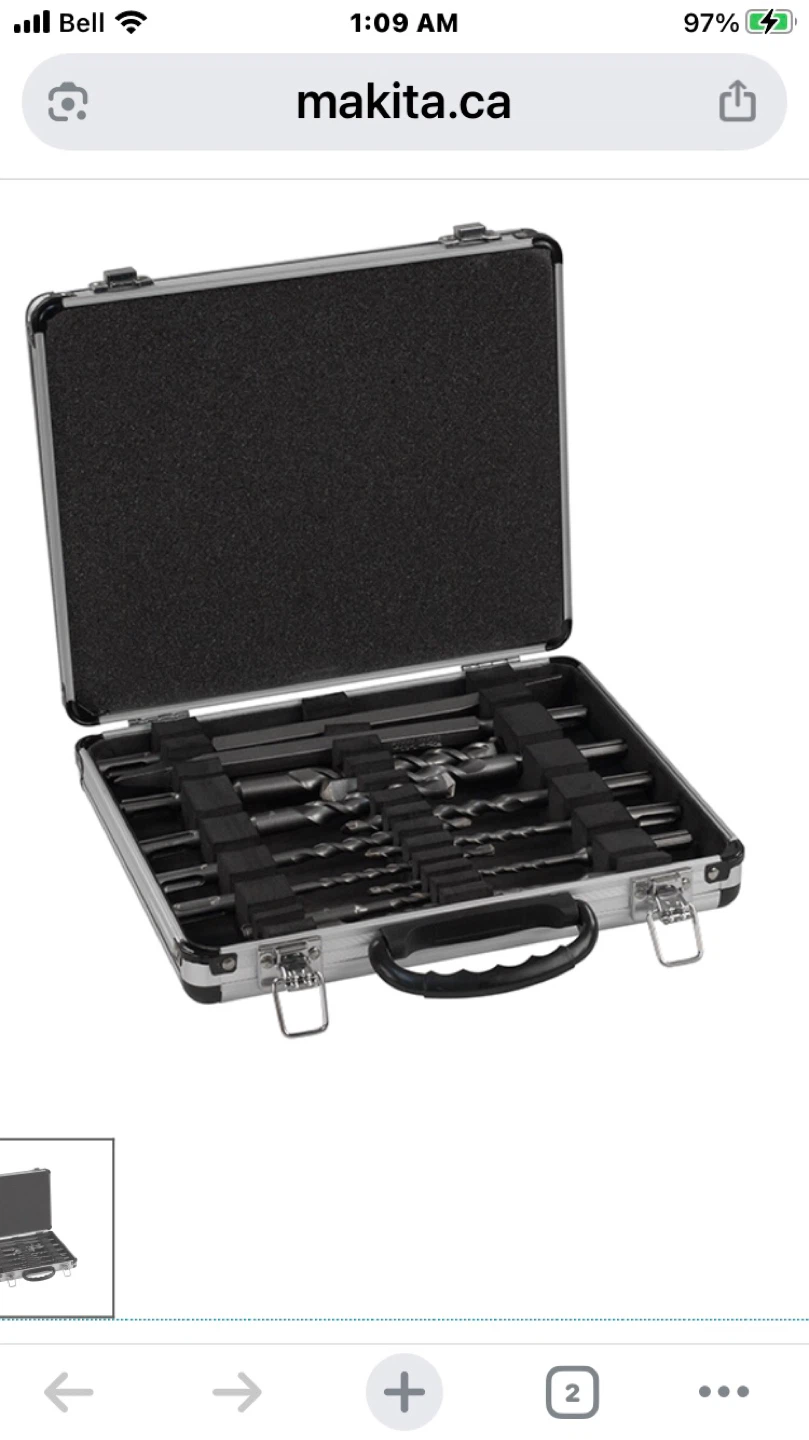 Makita SDS-PLUS 13 pc. Drill Bit Set with Case