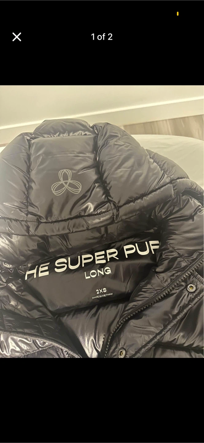 The Super Puff Long Black Puffer Jacket 2XS