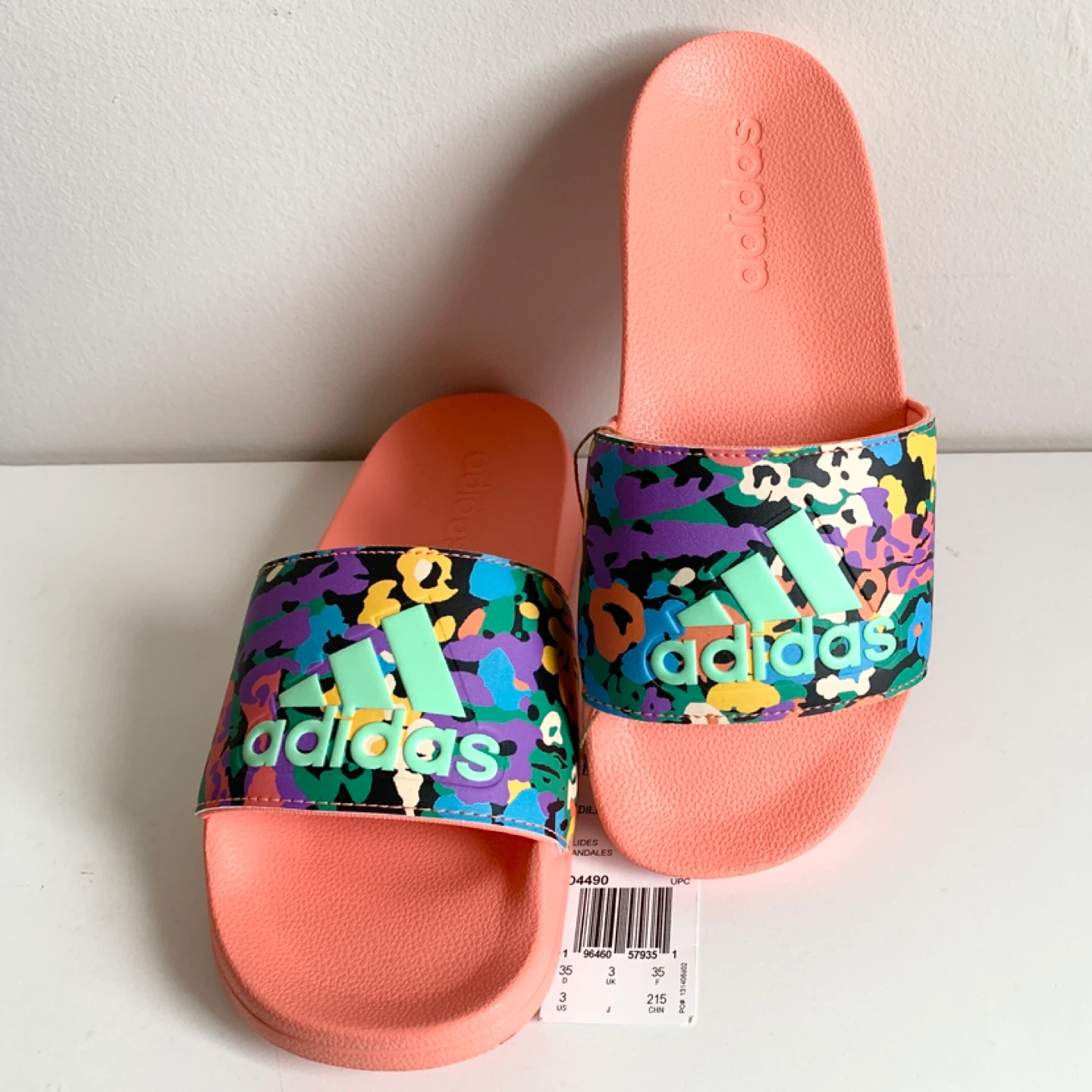 Adidas Kids Slides/Sandal Girls Size 11 Adilette Shower K NEW