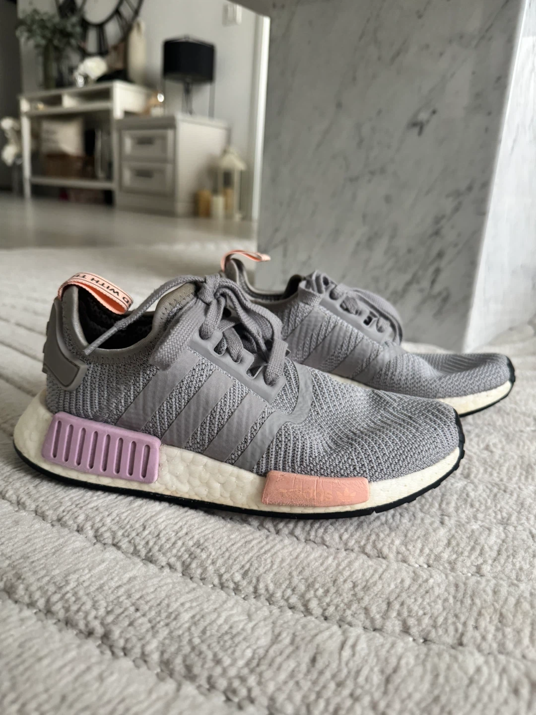 Adidas NMD R1 Grey Pink Women's Shoes