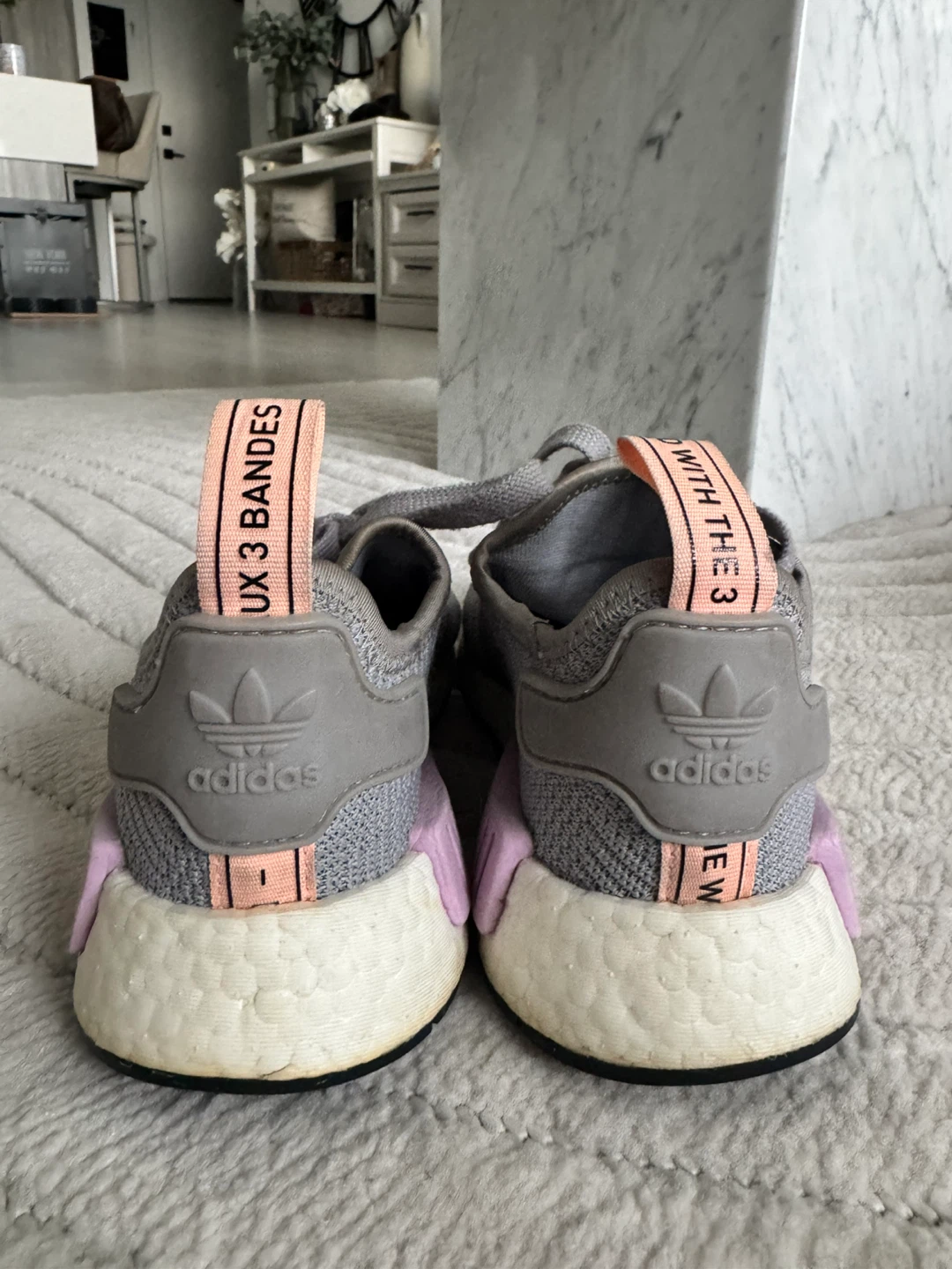 Adidas NMD R1 Grey Pink Women's Shoes - photo 3